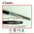 Wooden drum packing steel armored multi pairs SM/MM fiber optic cable 6 core cable de fibra optica